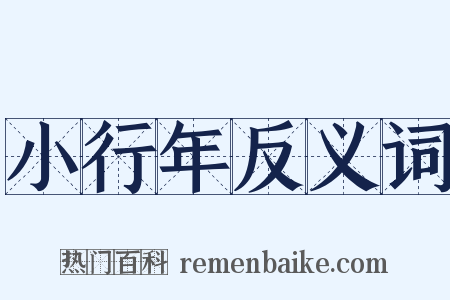 小行年反义词是什么意思的图片